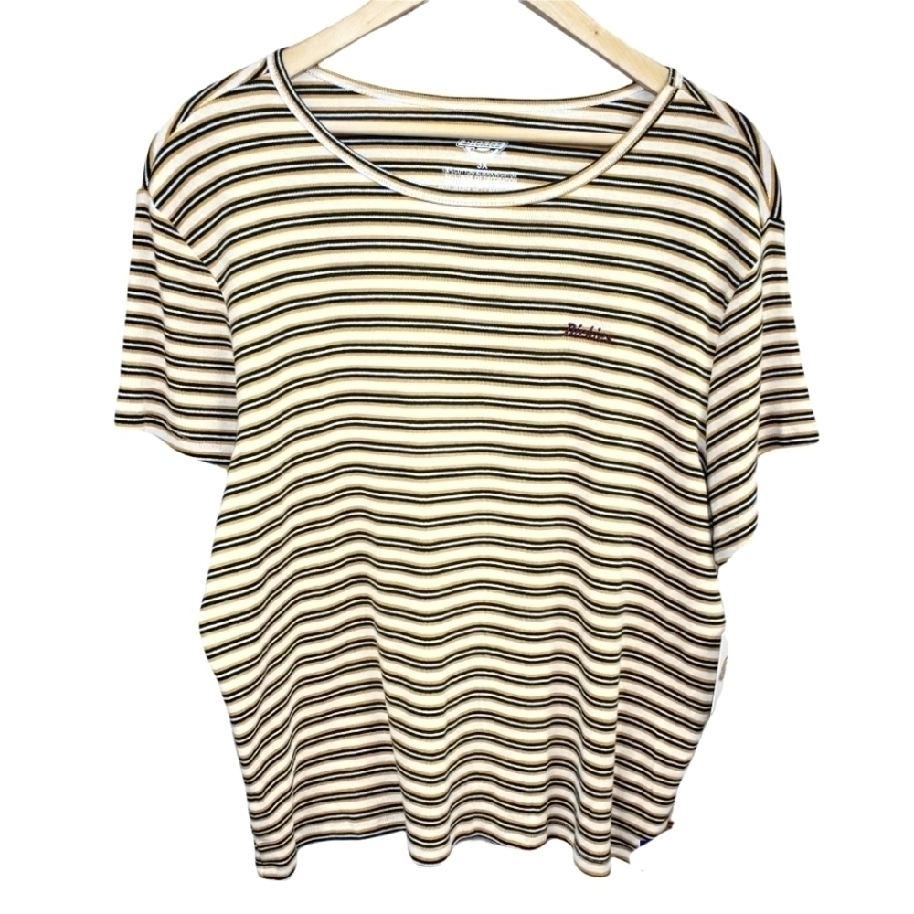 DICKIES Striped Short Sleeve Shirt Size 3X